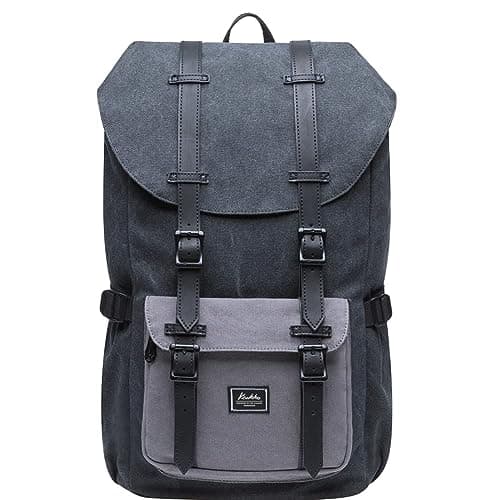 KAUKKO 15.6 Inch Laptop Outdoor Backpack for Men and Women Traveling Rucksack (5-8-Black)