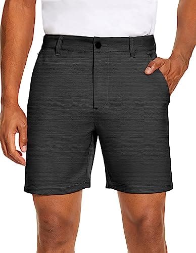 Men's PULI Golf Dress Shorts Flat Front Hybrid 7 Inch Lightweight Quick Dry Chino Casual with Pockets
| PULI Men's Golf