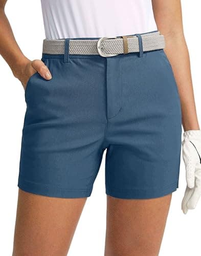 SANTINY Women's Quick Dry Stretch Golf Shorts with Pockets for Summer Casual Outdoor Hiking