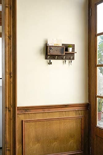 Dahey Key Holder Wall Mounted Mail Holder Bronze for Wall Entryway Rustic Home Decor Rustic Home Decor Key Holder for En