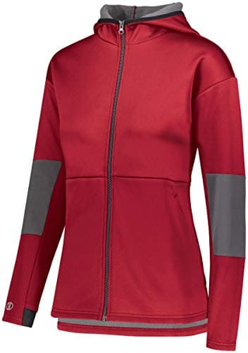 Holloway Ladies SOF-Stretch Warmth Stretch Fleece Jacket Lightweight Travel Commute Athletics Outdoor Active Women's Swe