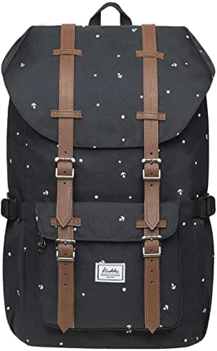 KAUKKO 15.6 Inch Laptop Outdoor Backpack for Men and Women Traveling Rucksack (5-8-Black)