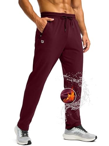 G Gradual Men's Fleece Lined Winter Pants Best for Men Athletes in Cold Weather Zipper Pockets Sweatpants  
G Gradual Me