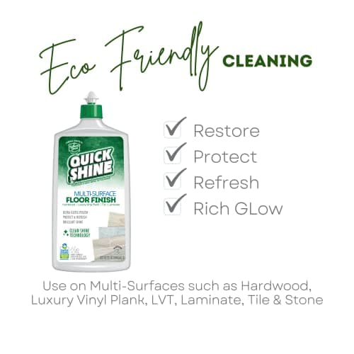 Quick Shine Floor Cleaner, Polish & Protectant Bundle - Homeowners' Choice for Sparkling Floors (2 Packs)
| Quick Shine