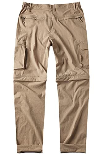 Gash Hao Mens Waterproof Hiking Quick Dry Fishing Pants Outdoor Lightweight Zip Off