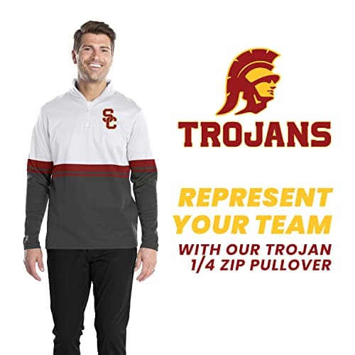 Holloway Men's NCAA Cotton-Touch™ Poly Quarter-Zip Pullover - Comfortable Collegiate Apparel for Men - Versatile Sportsw