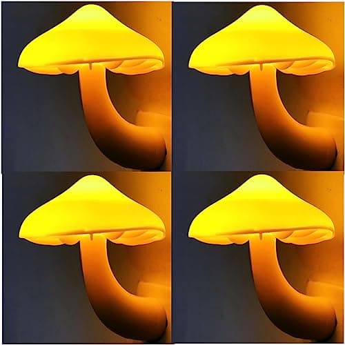 AUSAYE Energy Saving Night Light Cute Mushroom Lamp for Adults and Kids Room Bathroom Kitchen