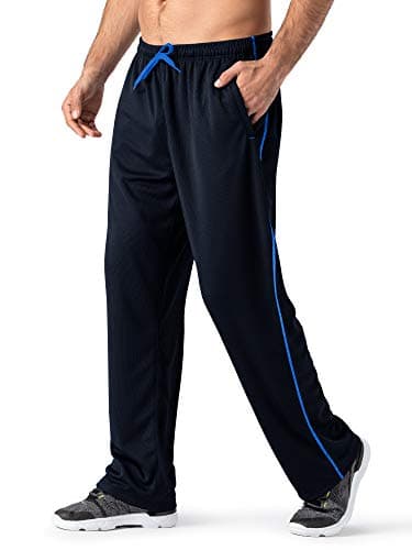 Magnivit Men's Lightweight Sweatpants for Comfortable Athletes with Open Bottom Mesh and Zipper Pockets
| Magnivit Men'