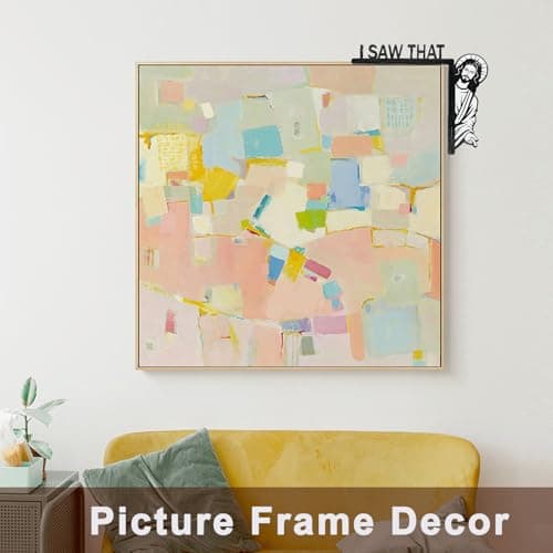 Sanchamy Creative Door Corner Decor for Home Office & Mirror Cabinet Bless This Home Funny Wood Frame Decor-8.66x7.08 In