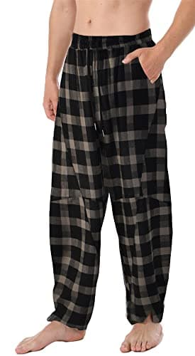 Perdontoo Men's Linen Cotton Loose Fit Casual Lightweight Elastic Waist Summer Beach Pants
| Men's Linen Cotton Loose F