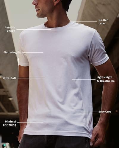 INTO THE AM Mens Short Sleeve T Shirt - Soft Fitted 4XL Fresh Classic