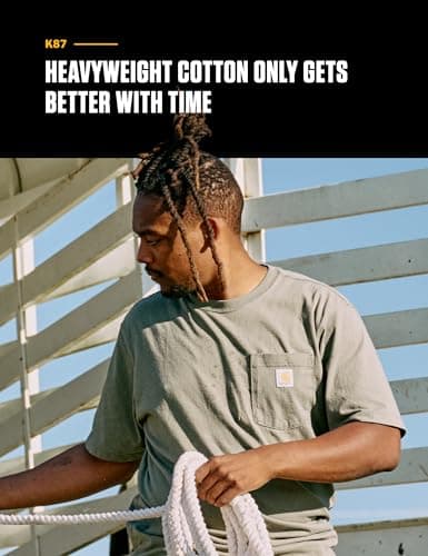 Carhartt Men's Heavyweight Short-Sleeve Pocket T-Shirt for Work and Leisure in Loose Fit
| Carhartt Men's Loose Fit Hea