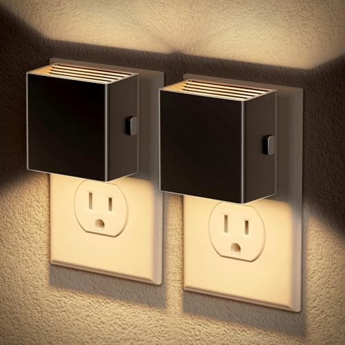 JandCase Automatic Night Lights Plug into Wall for Kids Bathroom Hallway Kitchen Bedroom Decor
| JandCase 2 Pack Modern