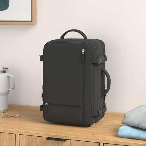 Black Large Carry On Backpack for Men and Women suitable for Business, Work, Gym, and Weekender Trips
| Black Personal