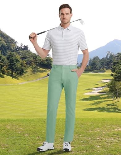 M MAELREG Men's Stretch Lightweight 5 Pockets Golf Pants - Casual Trousers for Men Water-Resistant 30"/32"/34"