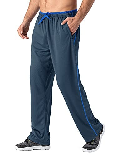 Magnivit Men's Lightweight Sweatpants for Comfortable Athletes with Open Bottom Mesh and Zipper Pockets
| Magnivit Men'
