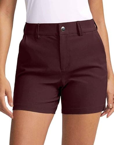 SANTINY Women's Quick Dry Stretch Golf Shorts with Pockets for Summer Casual Outdoor Hiking