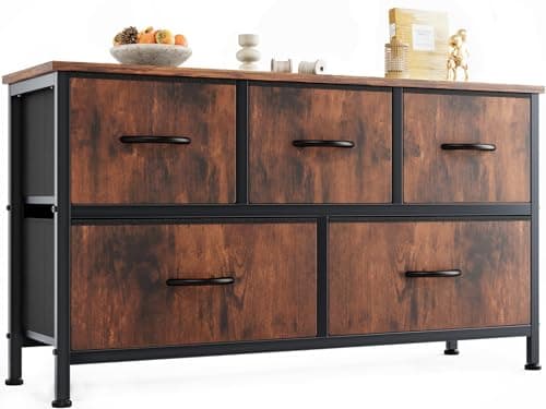 Classic Black OLIXIS Dresser for Bedroom with 5 Drawers
| OLIXIS Storage Organizer Unit with Fabric Bins for Hallway
|