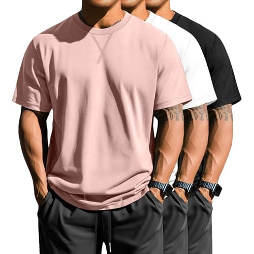 Neer 3 Pack Men's Big and Tall Cotton Short Sleeve T-Shirts Plus Size Tee Shirt for Hipster Stylists
| Neer 3 Pack Men'