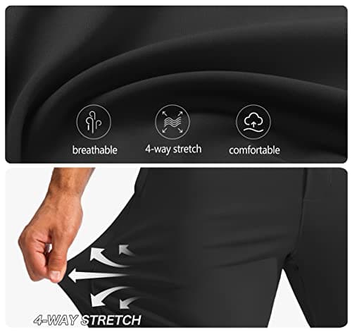 Pudolla Men's Stretch Golf Pants with Zipper Pockets Slim Fit Casual Joggers
| Pudolla Men's Golf Sweatpants Zipper Poc