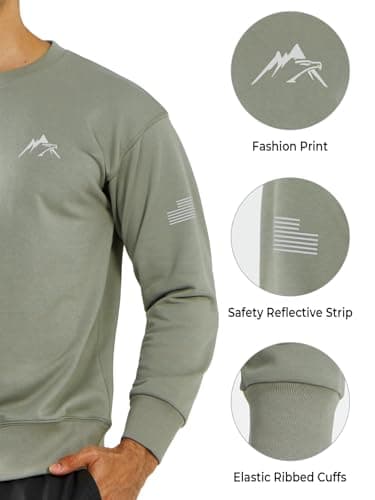 NORTHYARD Men's Long Sleeve Crewneck Sweatshirt for Casual Comfortable Moisture Wicking Cotton Sweatshirts