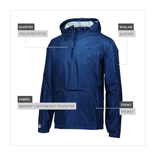 Holloway Sportswear Packable Pullover Jacket for Men Navy
| Holloway Sportswear Packable Pullover for Outdoor Activitie