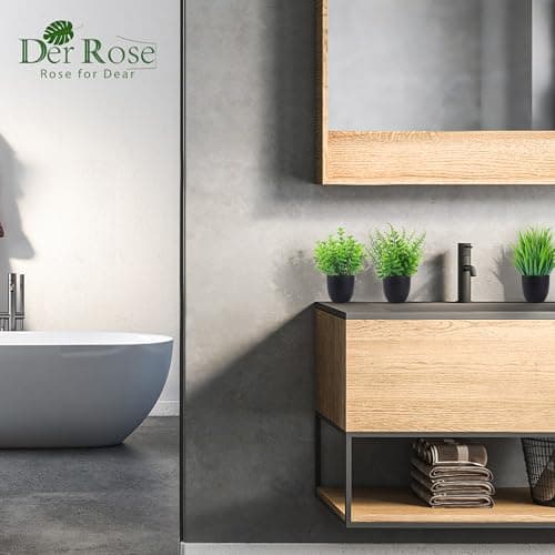 Der Rose Fake Plants 4 Packs Small Faux Plants Best for Bathroom and Home Office
| Der Rose Black Bathroom Accessories