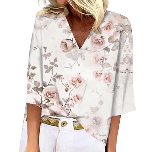 Women's Animal Leopard Print 3/4 Sleeve V Neck Summer Floral Boho Trendy Tops
| Women's Leopard Print 3/4 Sleeve V Neck