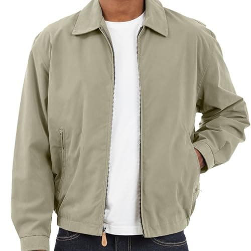 LONDON FOG Men's Auburn Zip-Front Golf Jacket for Regular & Big-Tall Sizes | Premium Waterproof Golf Jacket | Perfect fo