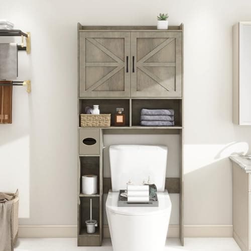 Home Space-Saving Over The Toilet Storage Cabinet for Farmhouse Bathroom
| Farmhouse Storage Cabinet Over Toilet with 2