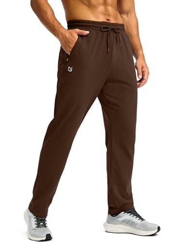 G Gradual Men's Fleece Lined Winter Pants Best for Men Athletes in Cold Weather Zipper Pockets Sweatpants  
G Gradual Me
