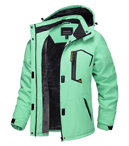 TACVASEN Women's Winter Waterproof Ski Jacket Hooded Fleece Lined Warm Snow Coat for Outdoor Activities
| TACVASEN Wome