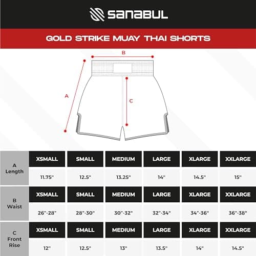 Sanabul Gold Strike Muay Thai Shorts for Men | Kickboxing Shorts  
Sanabul Gold Strike Muay Thai Shorts for Women | Kick