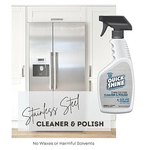 Quick Shine Stainless Steel Cleaner and Polish 24oz | Removes Grime & Leaves a Streak-Free Shine | Non-abrasive pH Neutr