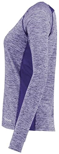 Holloway Sportswear Womens Electrify Coolcore® Long Sleeve Tee 2XL Purple Heather + Fast Cooling Technology + Moisture W