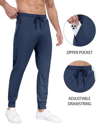 ParisDiary Men's 3 Pack Zipper Sweatpants for Workout and Gym
| ParisDiary Zipper Pockets Track Joggers Pants Suitable