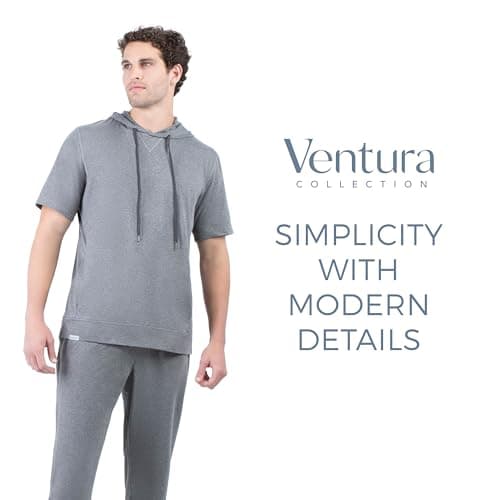 Holloway Ventura Soft Knit Short Sleeve Hoodie - Athletic Sweatshirt for Men Training Gym Casual Wear