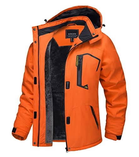 TACVASEN Women's Winter Waterproof Ski Jacket Hooded Fleece Lined Warm Snow Coat for Outdoor Activities
| TACVASEN Wome