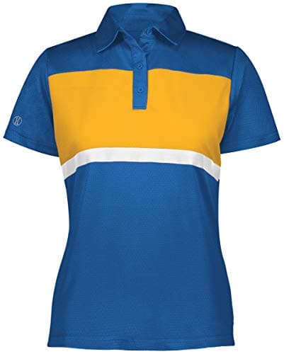 Holloway Ladies Prism Bold Polo 2XL Royal/Gold