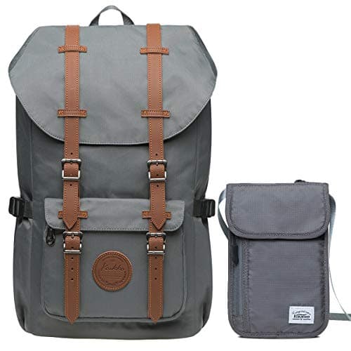 KAUKKO 15.6 Inch Laptop Outdoor Backpack for Men and Women Traveling Rucksack (5-8-Black)