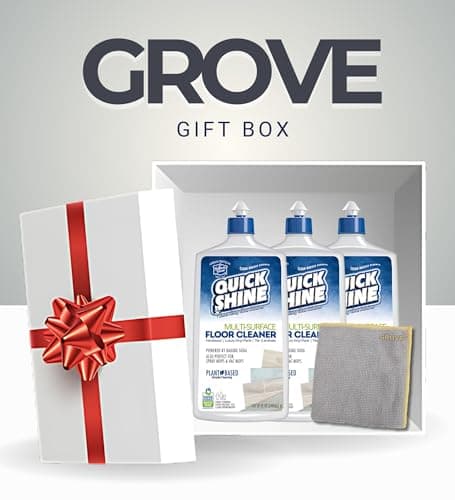 GROVE Quick Shine Multi-Surface Floor Cleaner Liquid 27 oz - No Bucket, Rinse-Free Cleaner for Laminate, Vinyl, and Wood