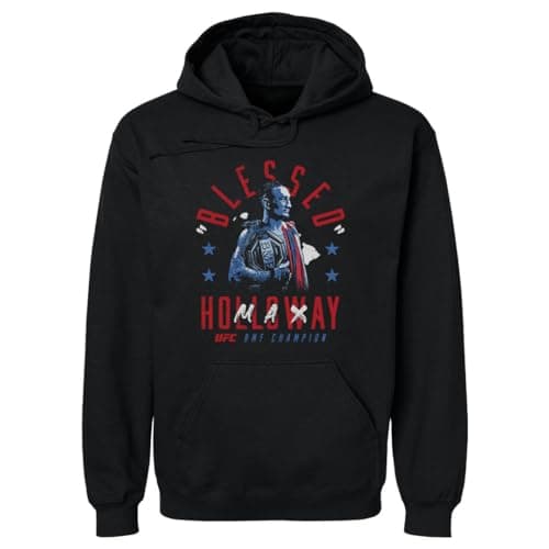 Max Holloway UFC Men's 500 Level Hoodie Sweatshirt - Blessed BMF Champion WHT