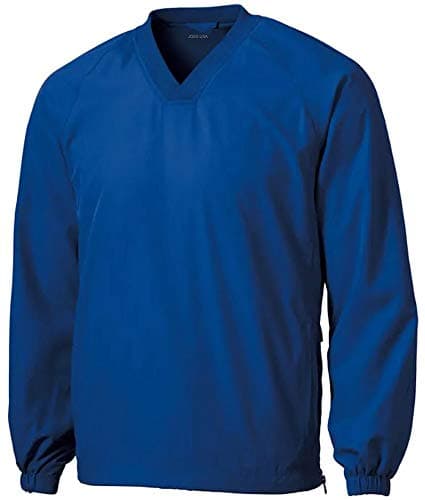 Joe's USA Men's Athletic V-Neck Raglan Wind Shirts for Athletes and Outdoor Enthusiasts - XS-6XL