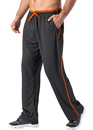 Magnivit Men's Lightweight Sweatpants for Comfortable Athletes with Open Bottom Mesh and Zipper Pockets
| Magnivit Men'