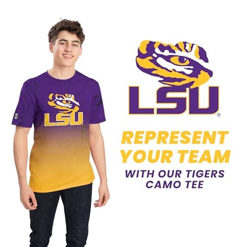 Holloway Men's NCAA Cotton-Touch Poly Marble Tee: Officially Licensed Comfortable Collegiate Shirt for Sport Fans
| Hol