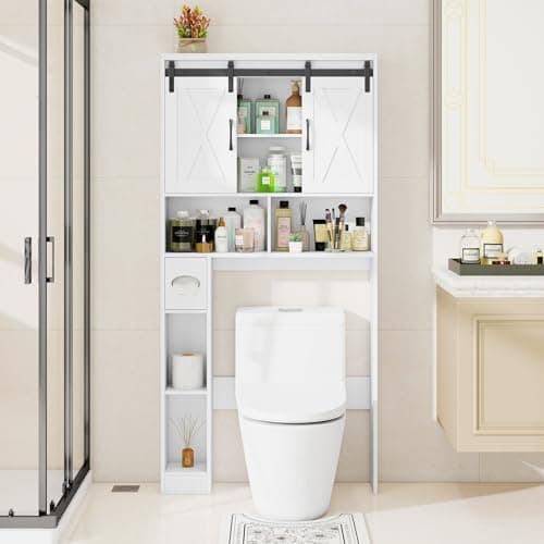 Home Space-Saving Over The Toilet Storage Cabinet for Farmhouse Bathroom
| Farmhouse Storage Cabinet Over Toilet with 2