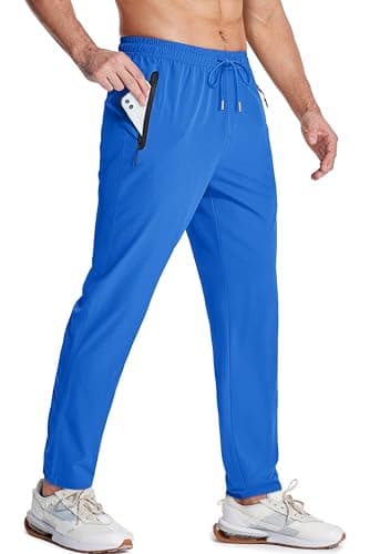 Men's Lightweight Hiking Pants with Quick Dry and Zipper Pockets
| Men's Quick Dry Running Pants Open Bottom Sweatpants