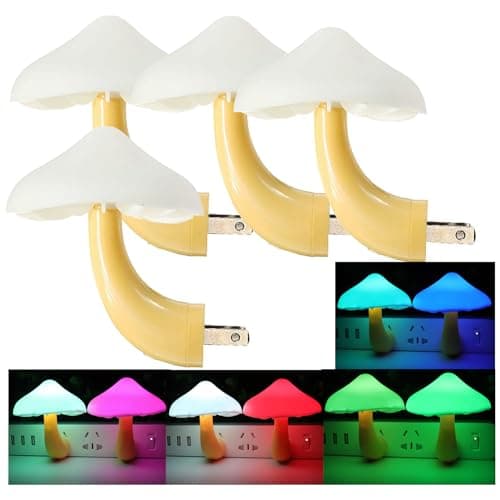 AUSAYE Energy Saving Night Light Cute Mushroom Lamp for Adults and Kids Room Bathroom Kitchen
