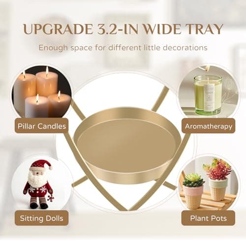 Modern Decorative Sconces Wall Decor Set of 2 Hurricane Candle Holder for Living Room Bedroom Bathroom Outdoor Golden Me
