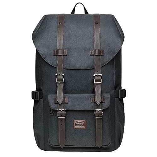 KAUKKO 15.6 Inch Laptop Outdoor Backpack for Men and Women Traveling Rucksack (5-8-Black)